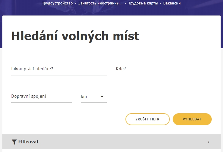 Поиск вакансий для трудовой карты в Чехии: шаг 1