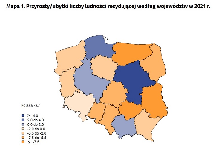 Данные переписи населения Польши 2021 года 1