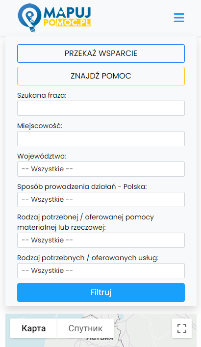 Mapuj pomoc: сервис для поиска помощи украинским беженцам в Польше 1