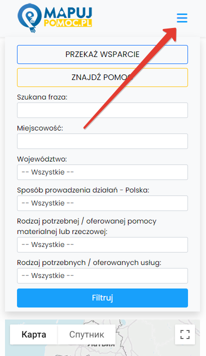 Mapuj pomoc: сервис для поиска помощи украинским беженцам в Польше 2