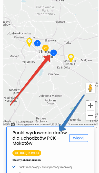 Mapuj pomoc: сервис для поиска помощи украинским беженцам в Польше 4