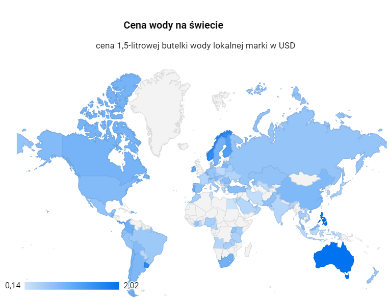 Сколько стоит бутылка воды в Польше и в мире? 2