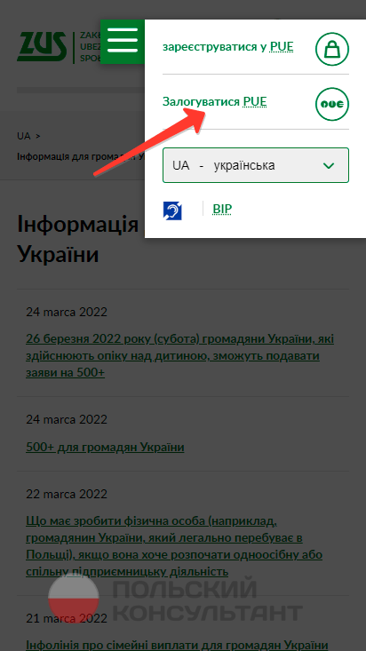 Как зарегистрировать профиль ПУЕ ЗУС и войти в личный кабинет PUE ZUS (eZUS)? 10