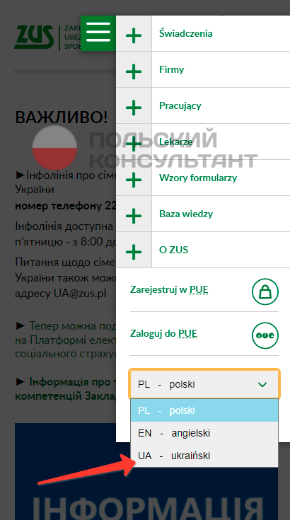 Как зарегистрировать профиль ПУЕ ЗУС и войти в личный кабинет PUE ZUS (eZUS)? 2