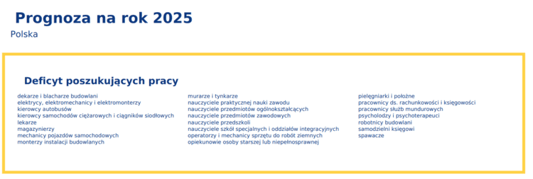 Востребованные профессии 2025 года в Польше