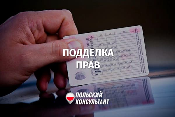 Наказание за подделку водительских прав в Польше