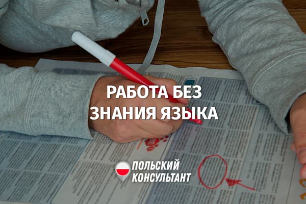 Работа без знания языка в Польше