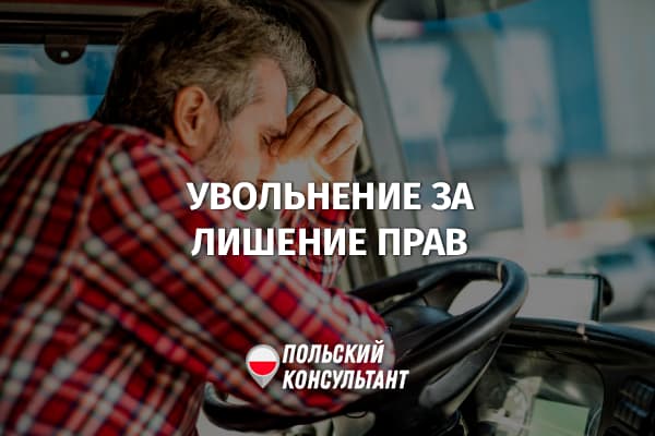 Могут ли уволить в Польше водителя, которого лишили прав?